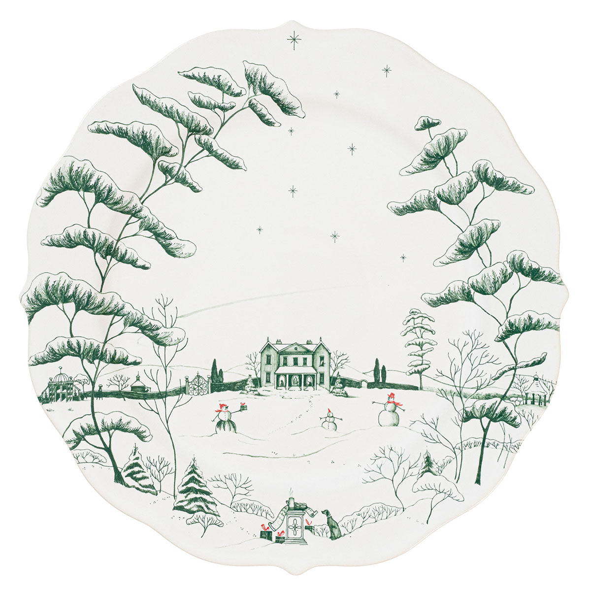 Country Estate Winter Frolic Charger/Platter - Evergreen
 - Caitlin Wilson Designs