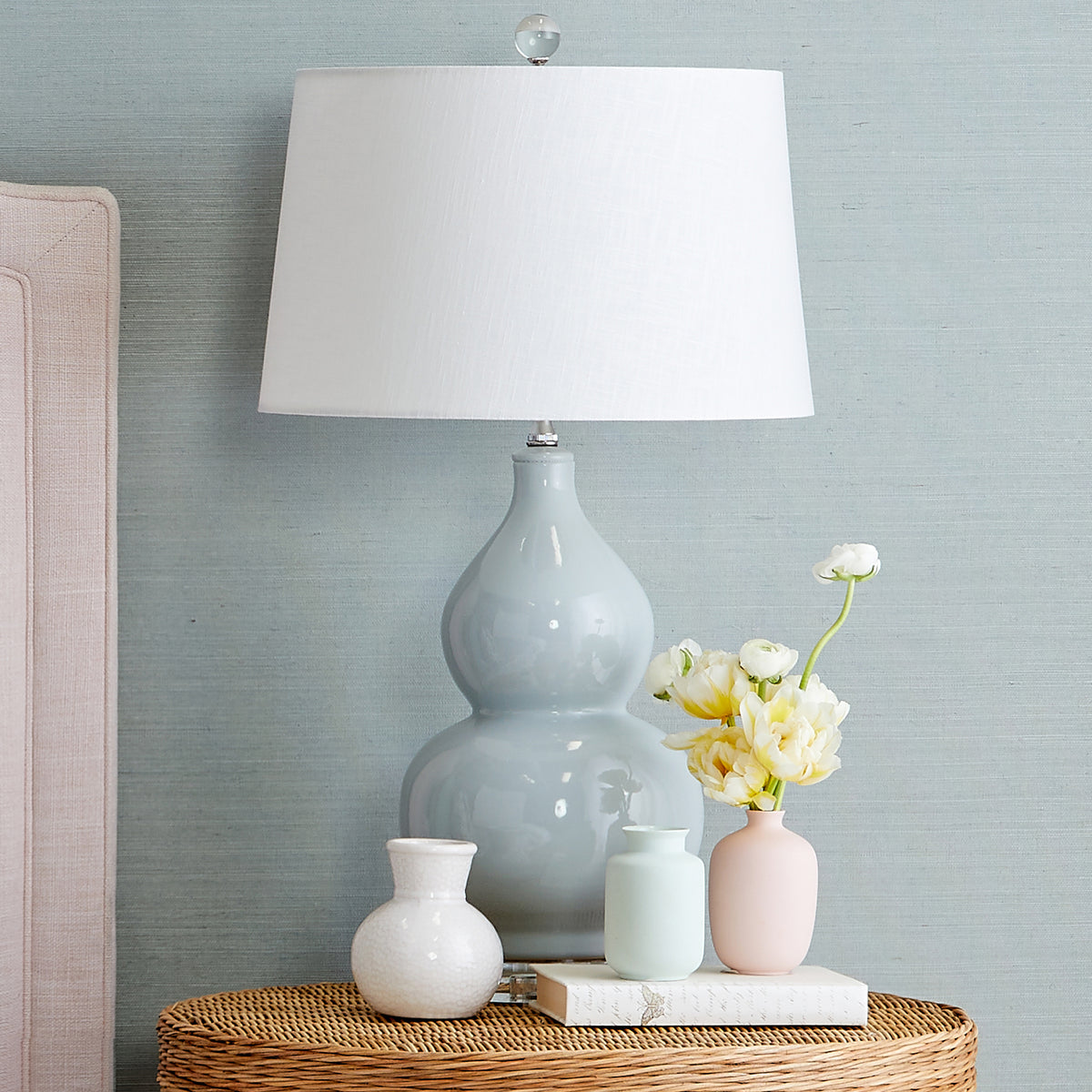 Double Gourde Lamp in Mist