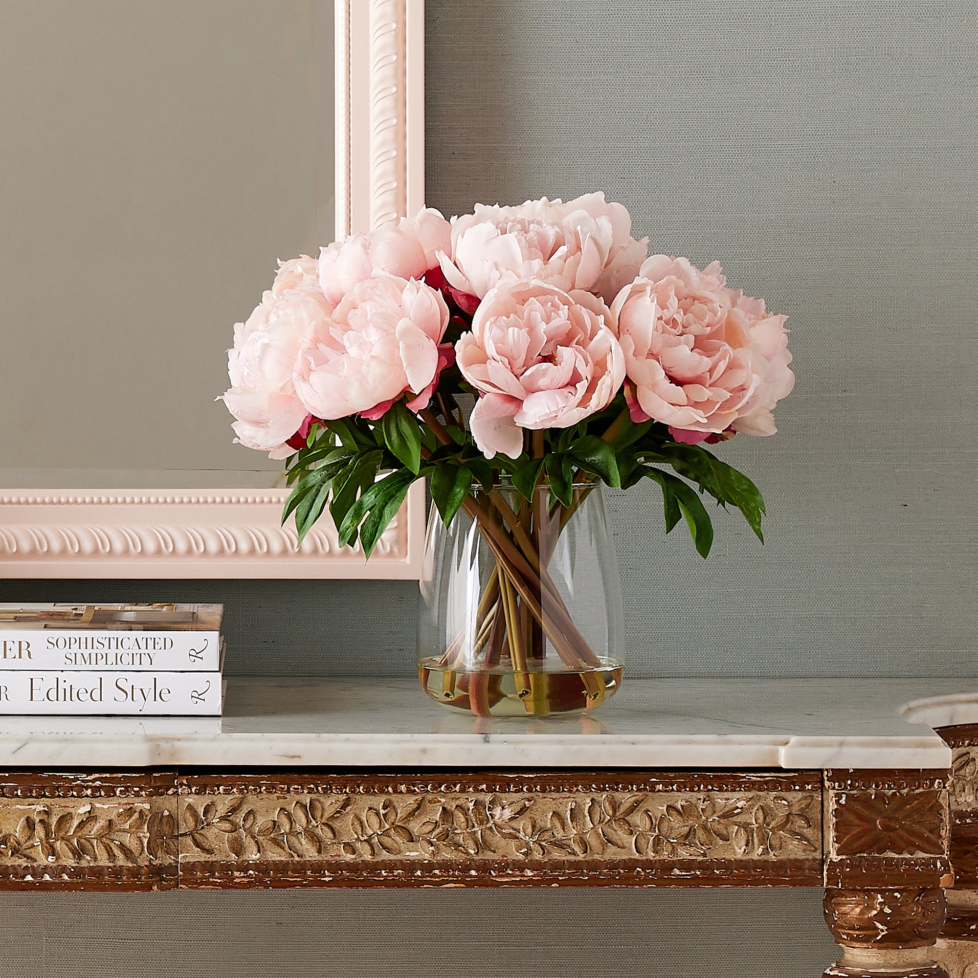 Faux Peony Bouquet