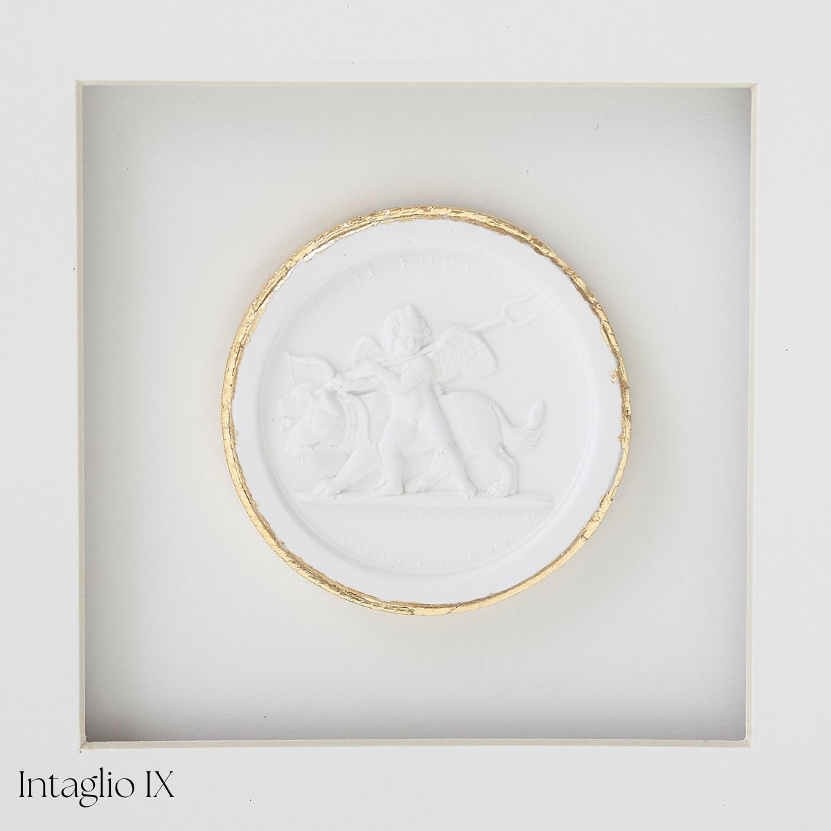 White Framed Intaglio - Caitlin Wilson Design