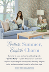 Endless Summer, English Charm | Summer is near and we're celebrating with Garden Party - Caitlin Wilson's new collection inspired by the English Countryside, featuring elegant toiles and sun washed florals for effortless style.