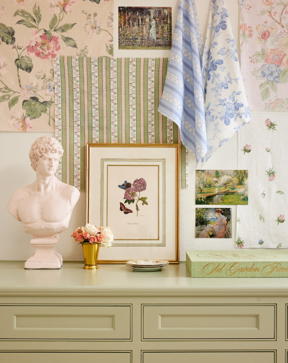 Inspired Moments | From romantic floral motifs to storied tapestries and well-patinaed furnishings, our current muse whispers nothing but chic antiquity at every turn.