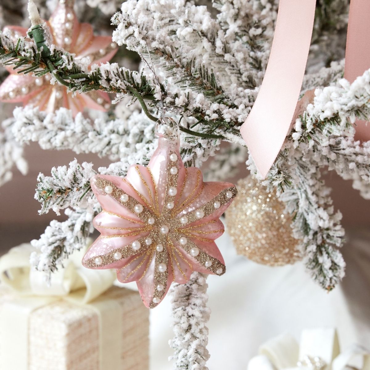 Glass Snowflake Ornament