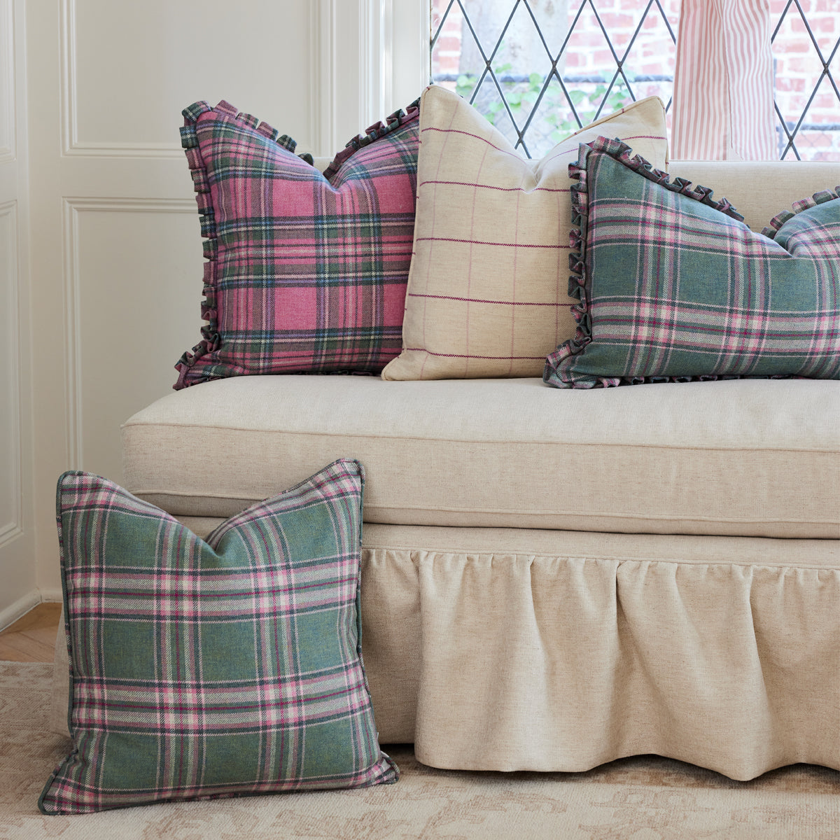 Primrose Plaid Pillow Cover - Caitlin Wilson Design