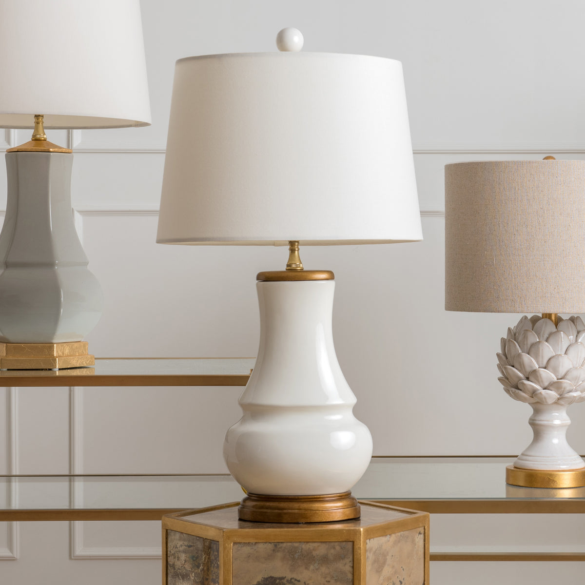 Lily Lamp in Ivory
