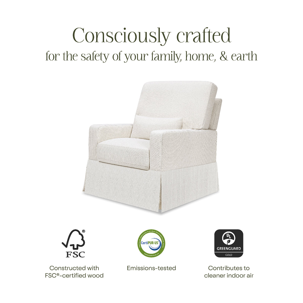 Crawford Pillowback Comfort Swivel Glider - Caitlin Wilson Designs