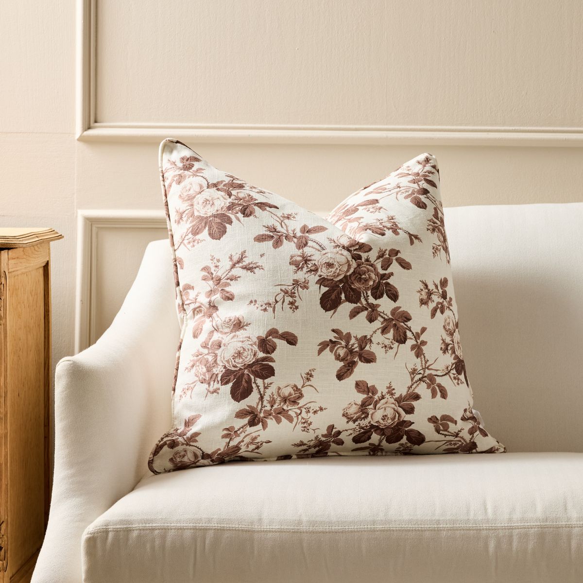 Mary Jayne in Cocoa Pillow Cover - Caitlin Wilson Design