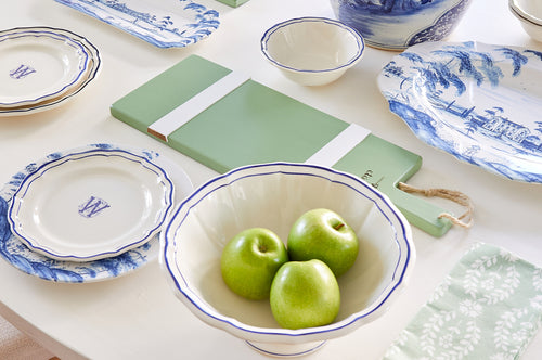 Decorative Blue and White Dish
