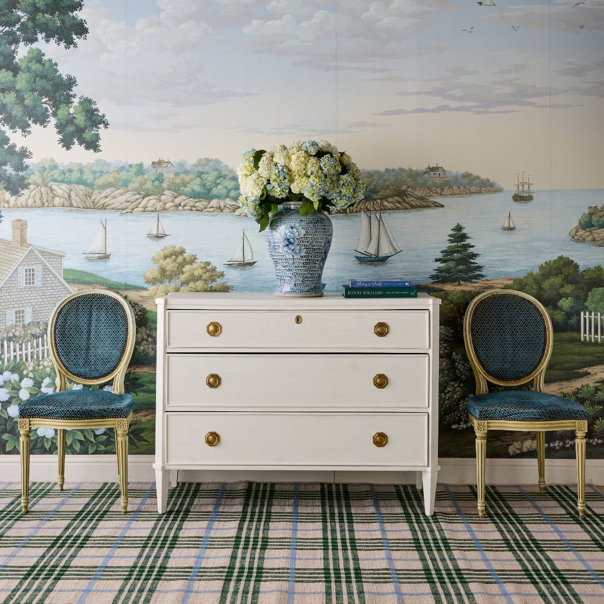 Nantucket in Classic Mural - Caitlin Wilson Design