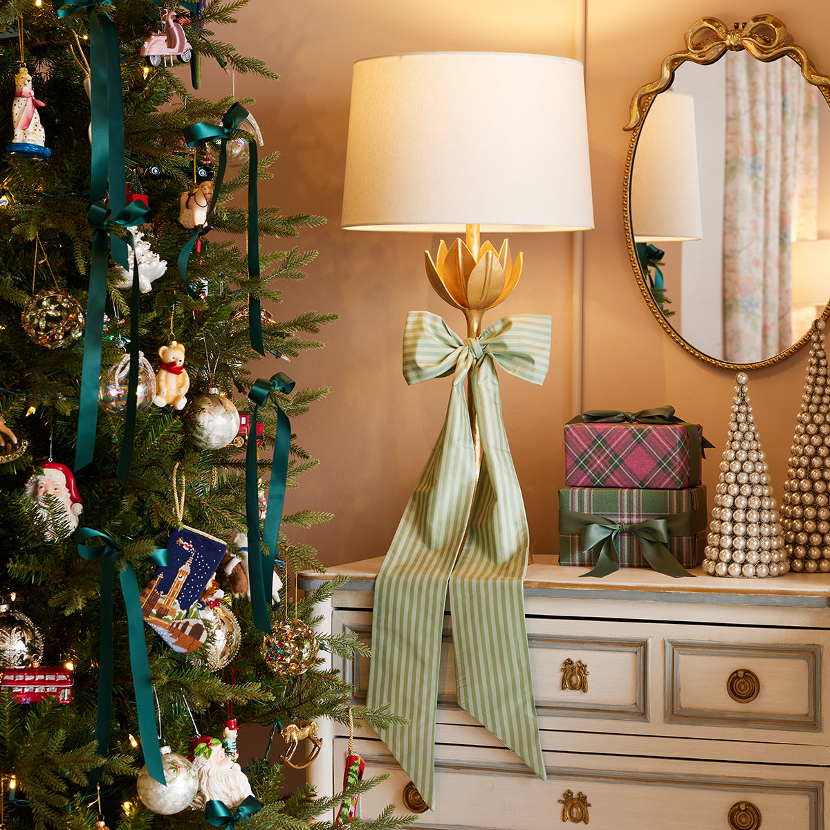 Noelle Wintergreen Ribbon Strip