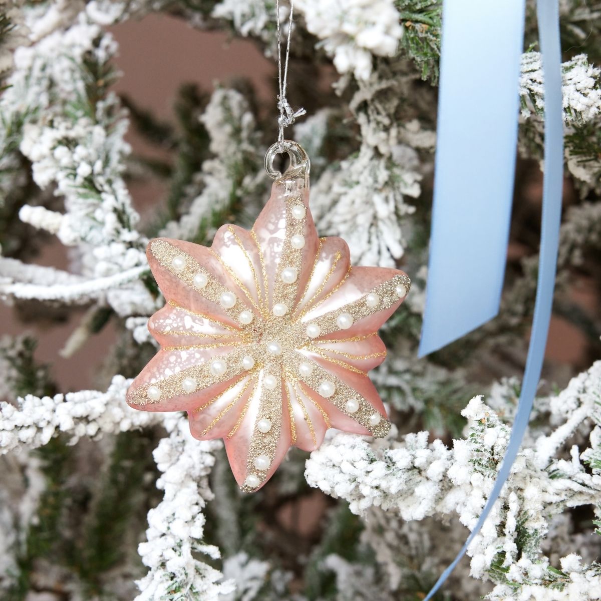 Glass Snowflake Ornament