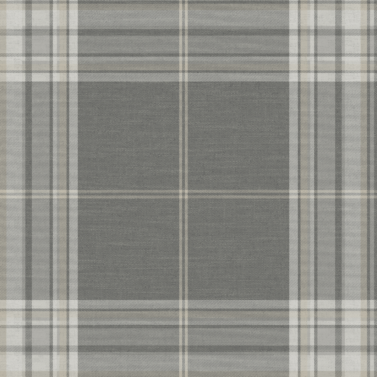 Princeton Plaid Wallpaper in Fog