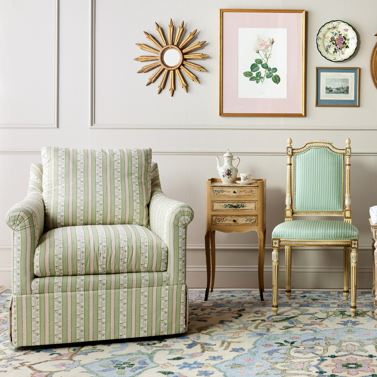Isabelle in Green Swivel - Caitlin Wilson Design 