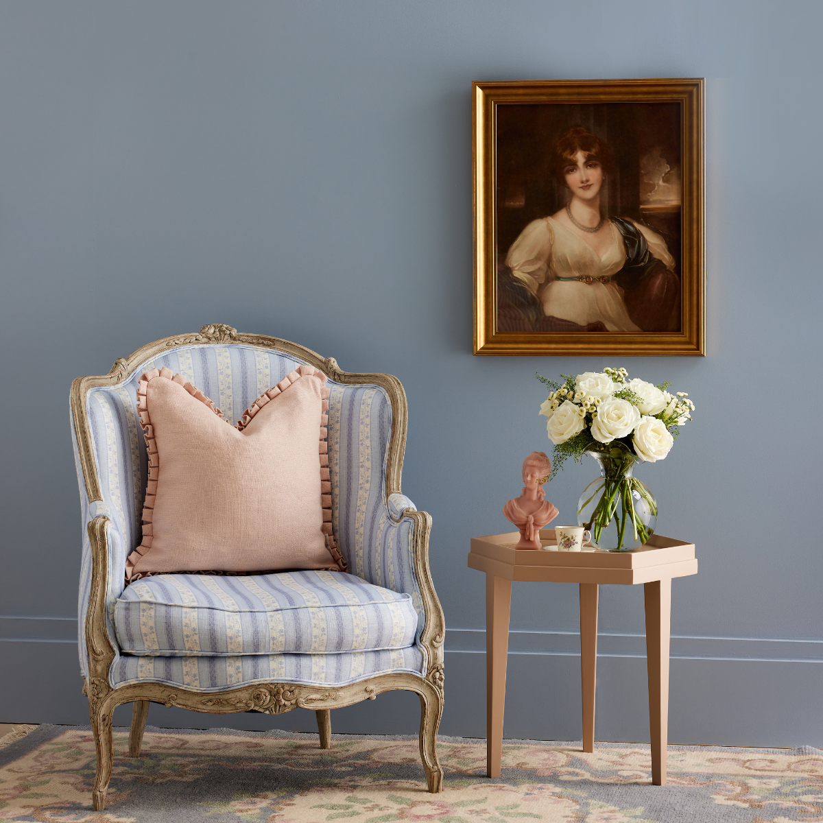 Regal Moment Bergere Chairs in Isabelle Blue - Caitlin Wilson Design 