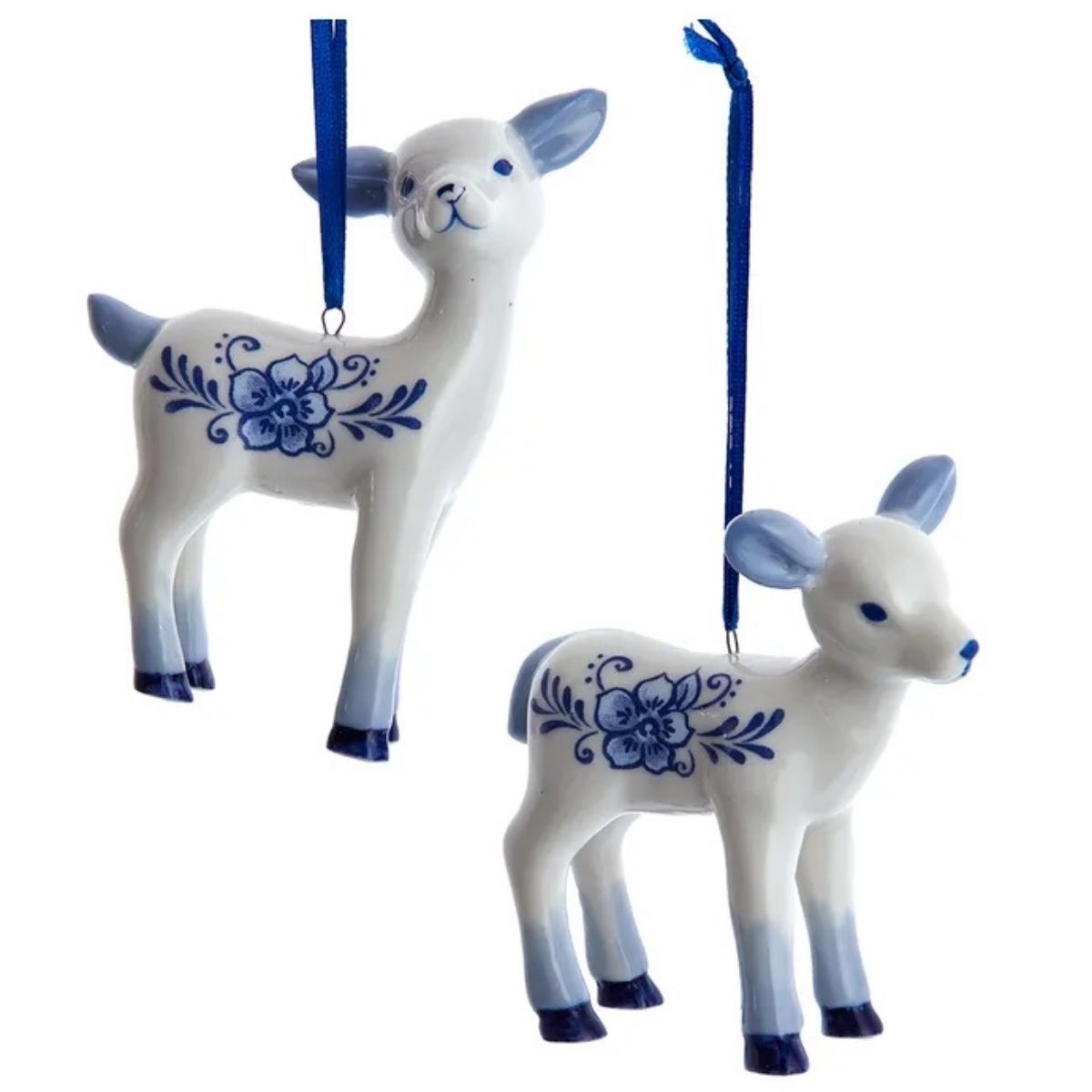 Porcelain Fawn Ornament Set