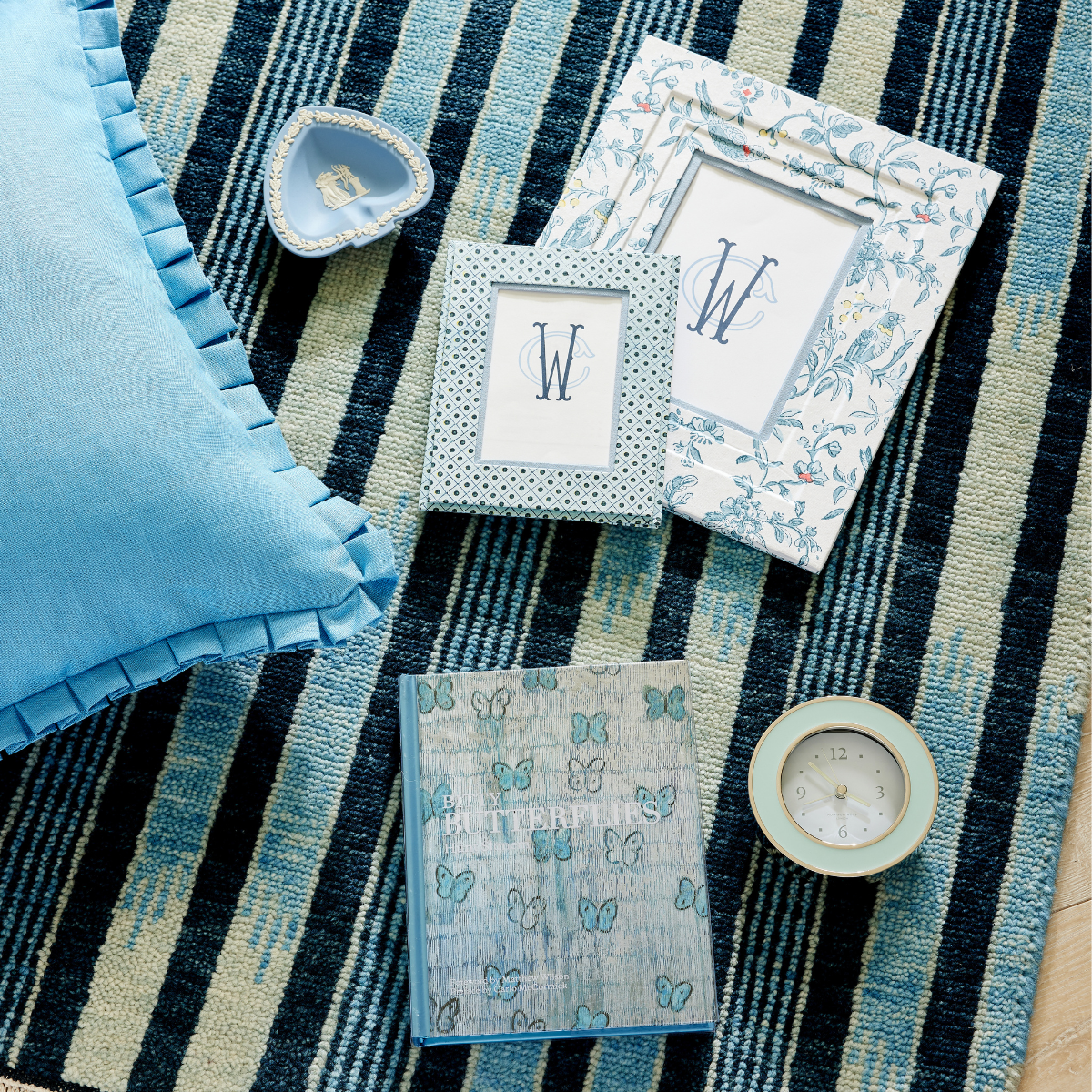 Dylan Rug in Ikat Blue - Caitlin Wilson Design 