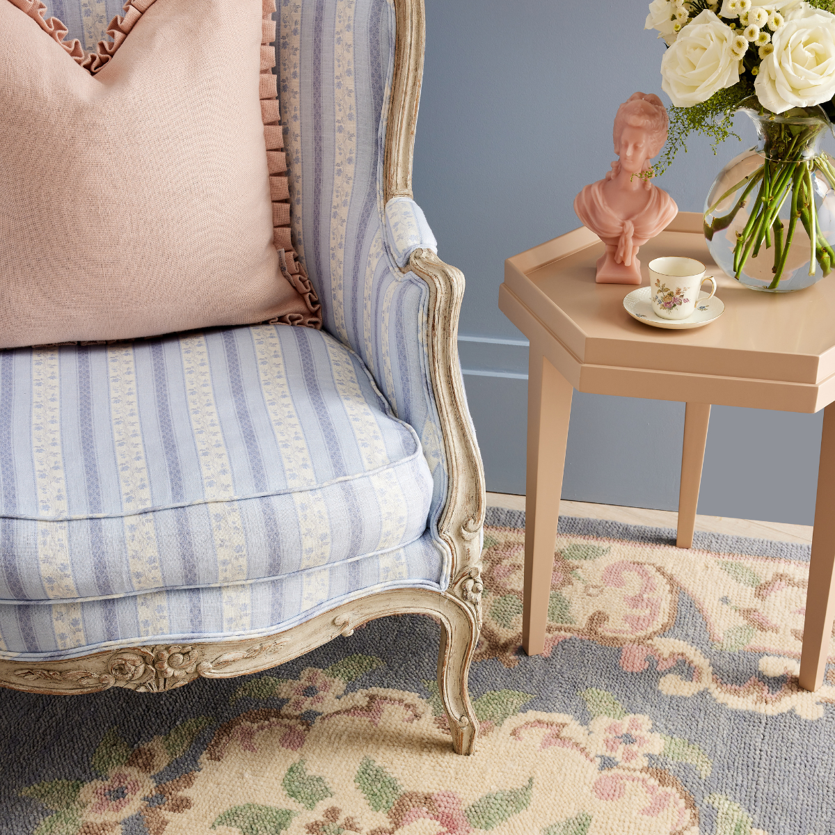 Regal Moment Bergere Chairs in Isabelle Blue - Caitlin Wilson Design 