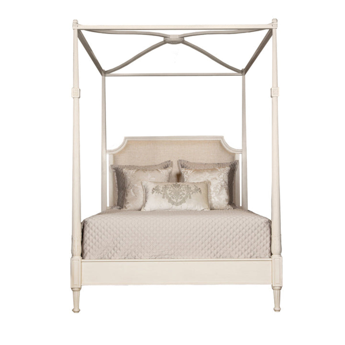 Evelyn Canopy Bed in Cream - Caitlin Wilson Design