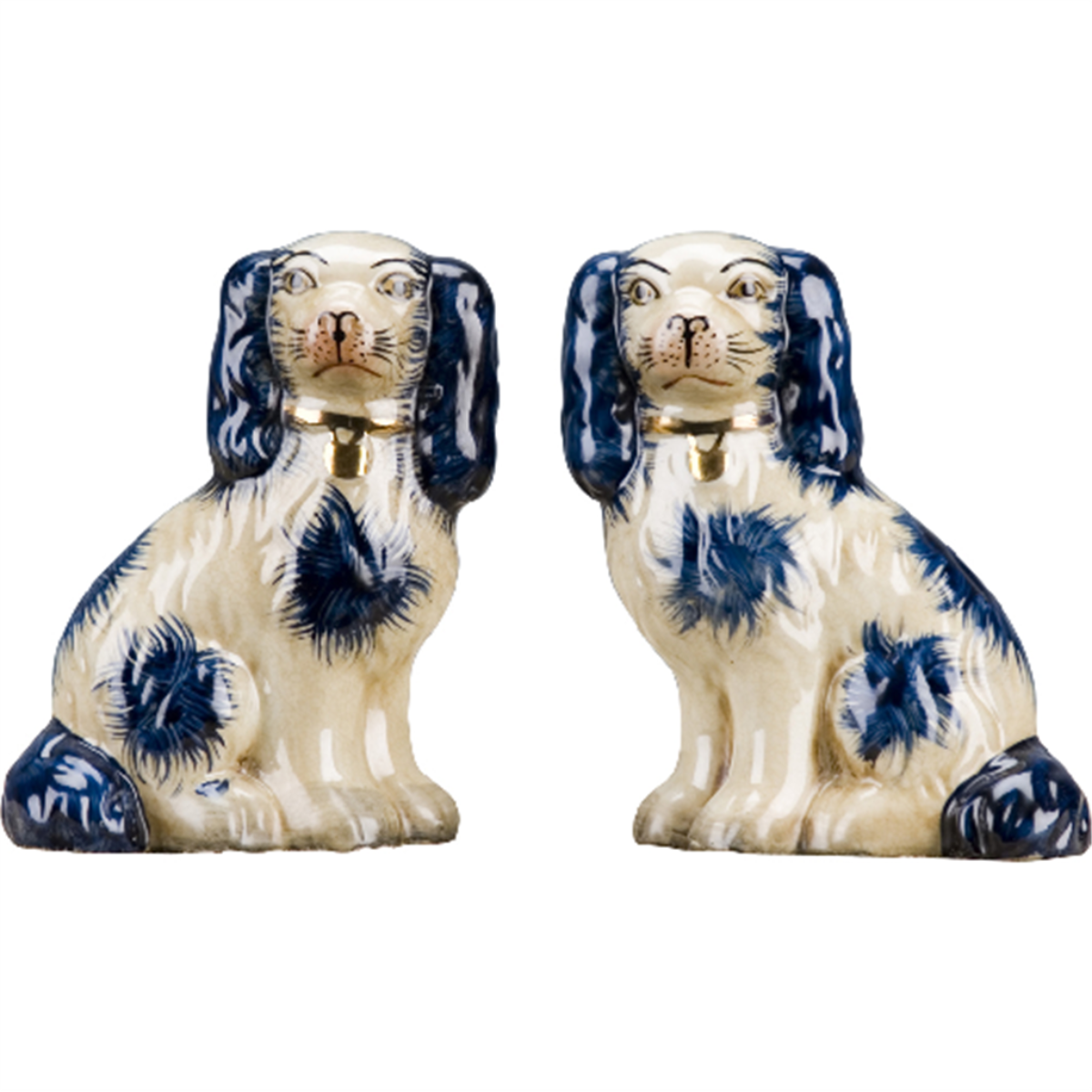 Small Blue Staffordshire Spaniels, Set of 2 - Caitlin Wilson Design