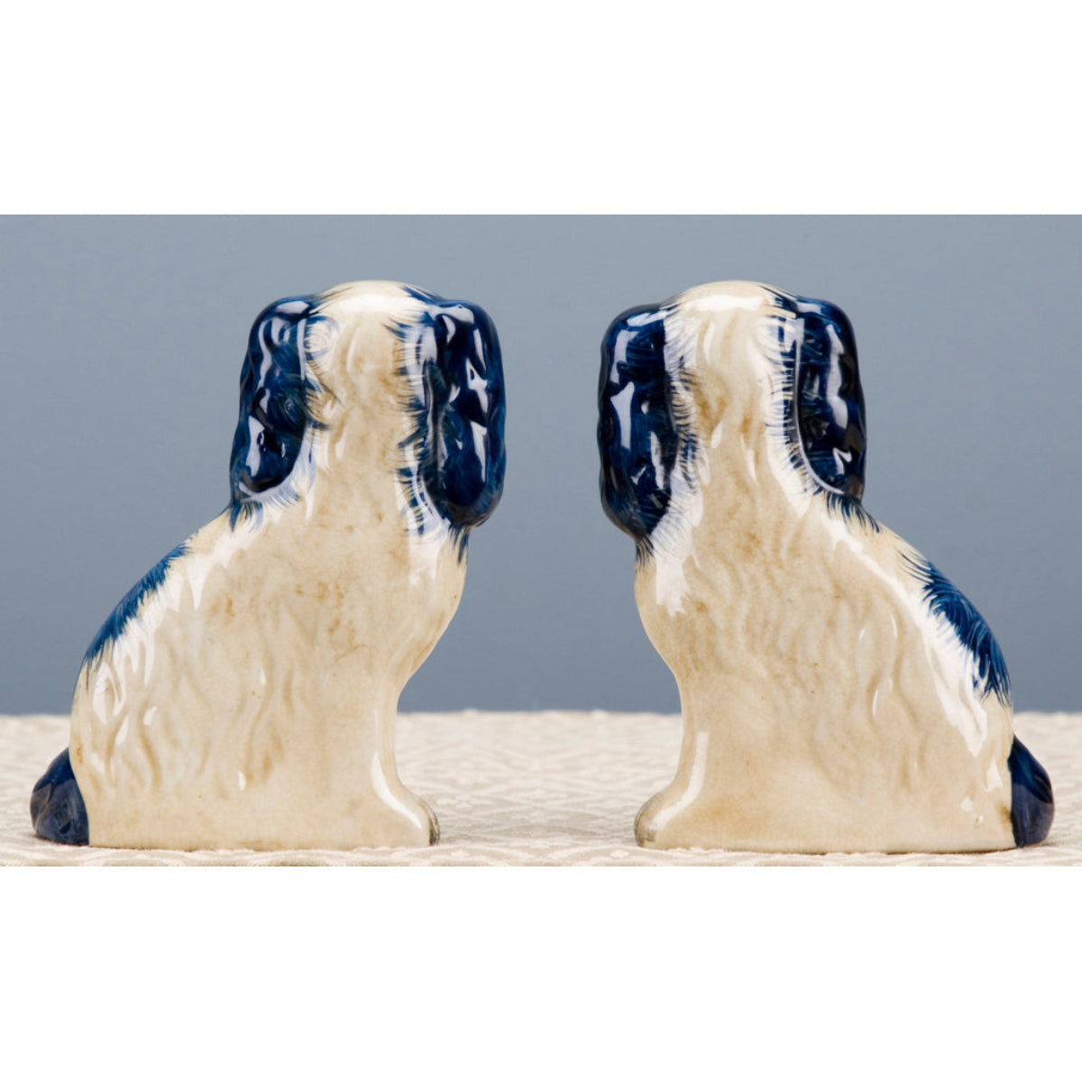 Small Blue Staffordshire Spaniels, Set of 2 - Caitlin Wilson Design