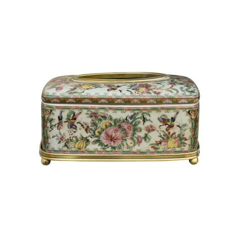 Blossom Trellis Porcelain Tissue Holder