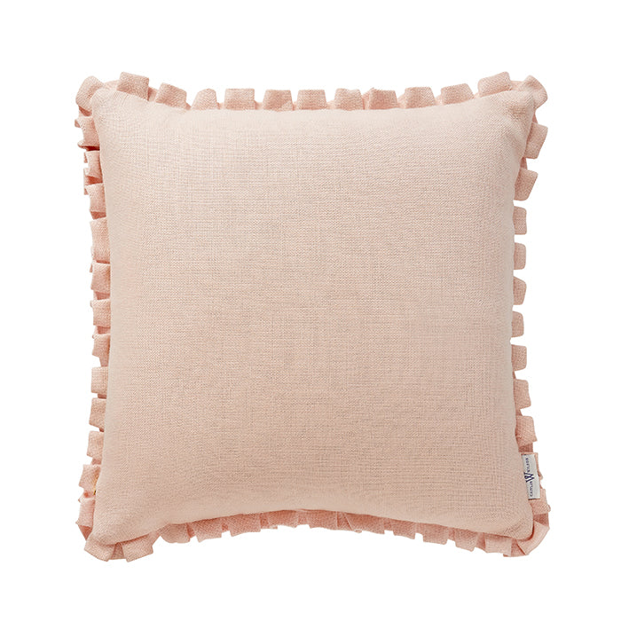 Beth Box Pleat Pillow in Peach