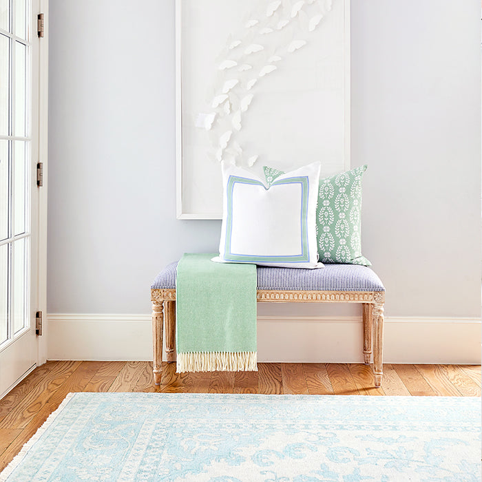 Simone Green Area Rug in Entryway