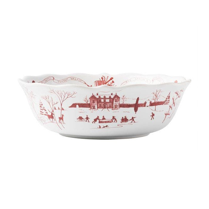 Country Estate Winter Frolic Ruby 10" Serving Bowl