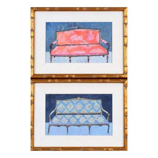 Sofa Dyptych Painting Living Room Wall Art