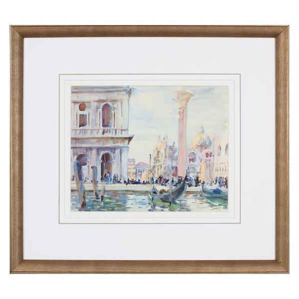 Italian Watercolor Scene Framed Art Print