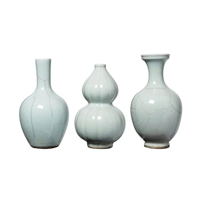 Crackle Bud Vase Set