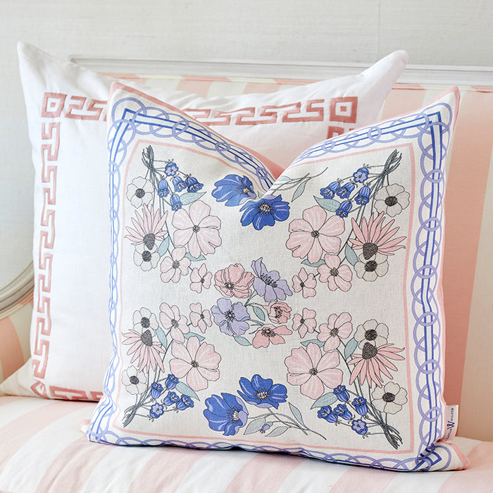 Giovanni Pillow in Rose with Coordinating Floral Pillow