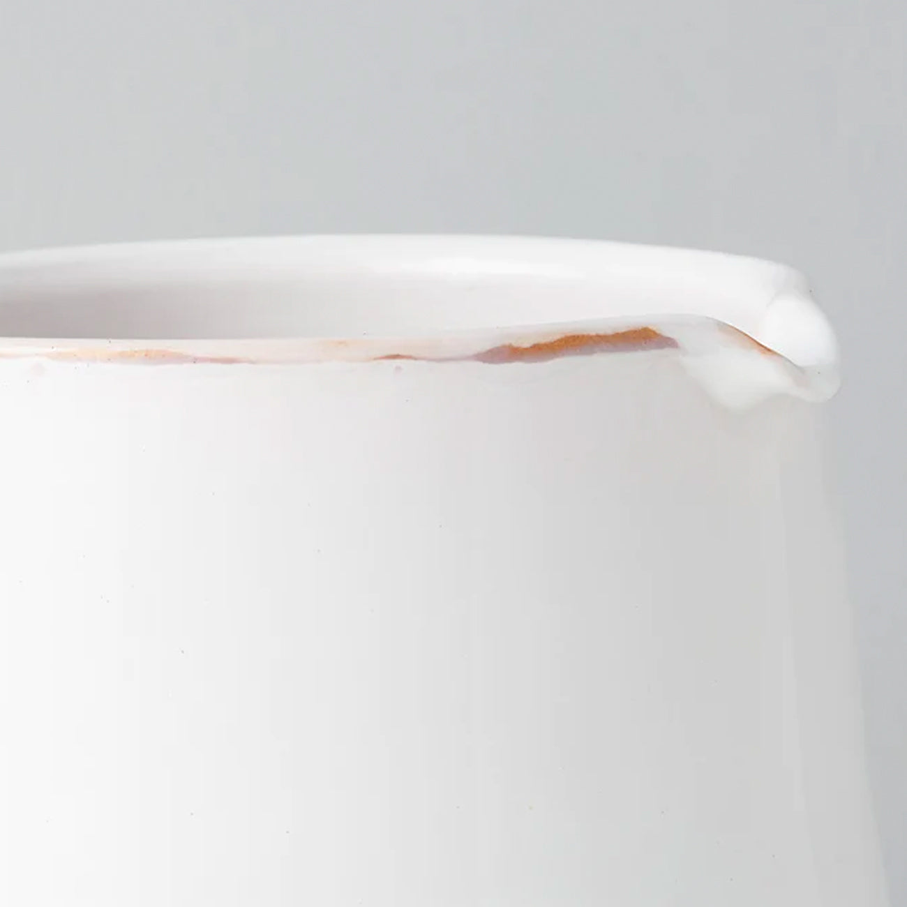Spout Detail on Large White Water Jar