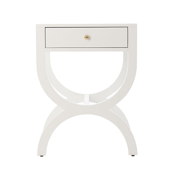 Alexis White Side Table