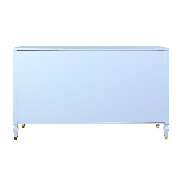Back of Aiden Airway Blue Dresser