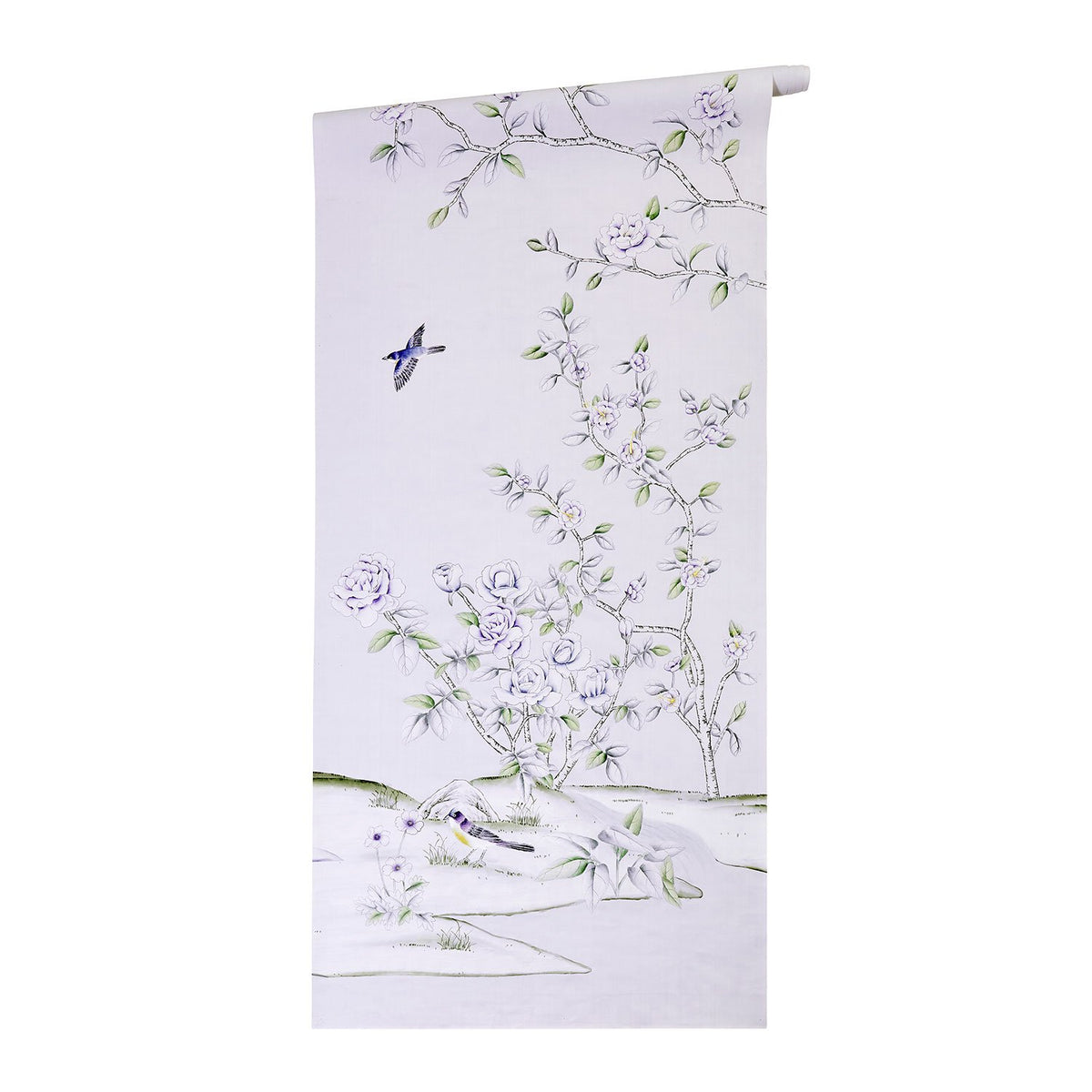 Louis in Lavender Traditional Chinoiserie Mural Wallpaper on Roll