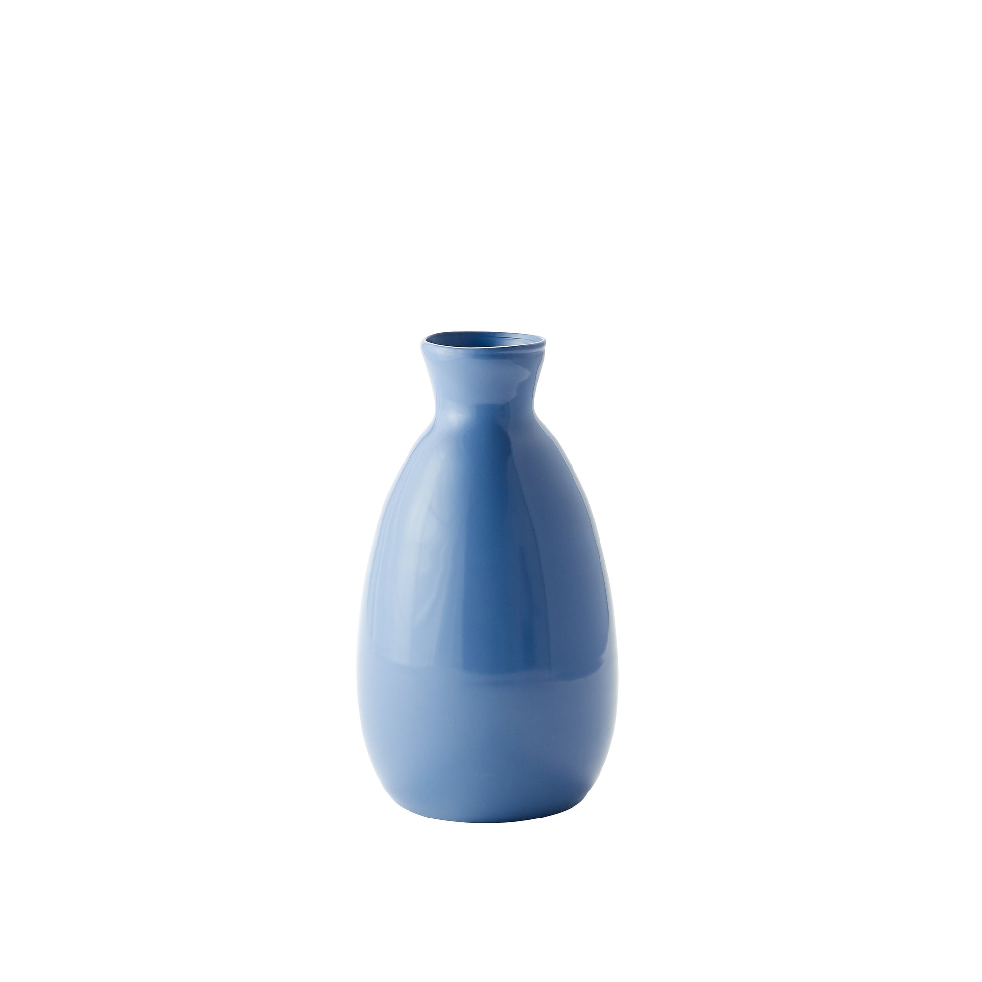Medium Glossy French Blue Artisan Vase