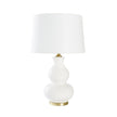 Jules Lamp in White with Classic Gourd Base