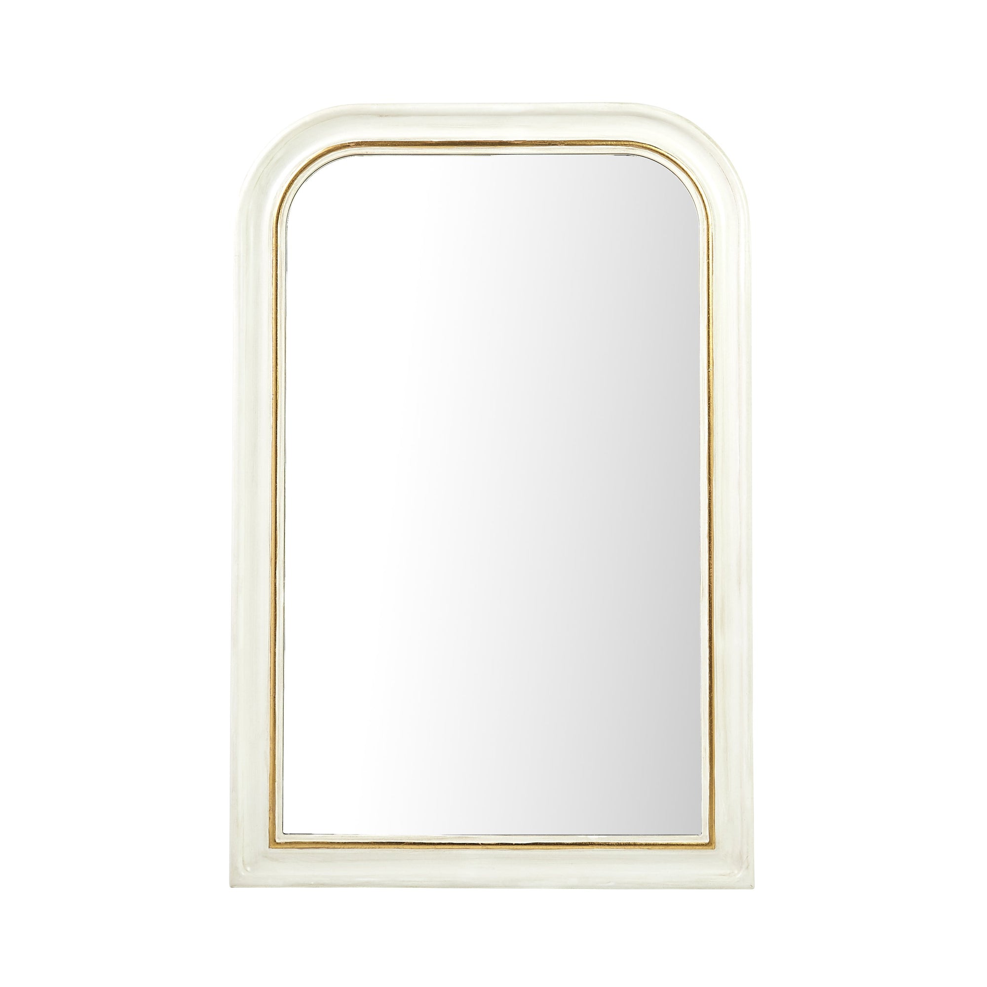 Vera Small Mirror in White with Curved Silhouette 