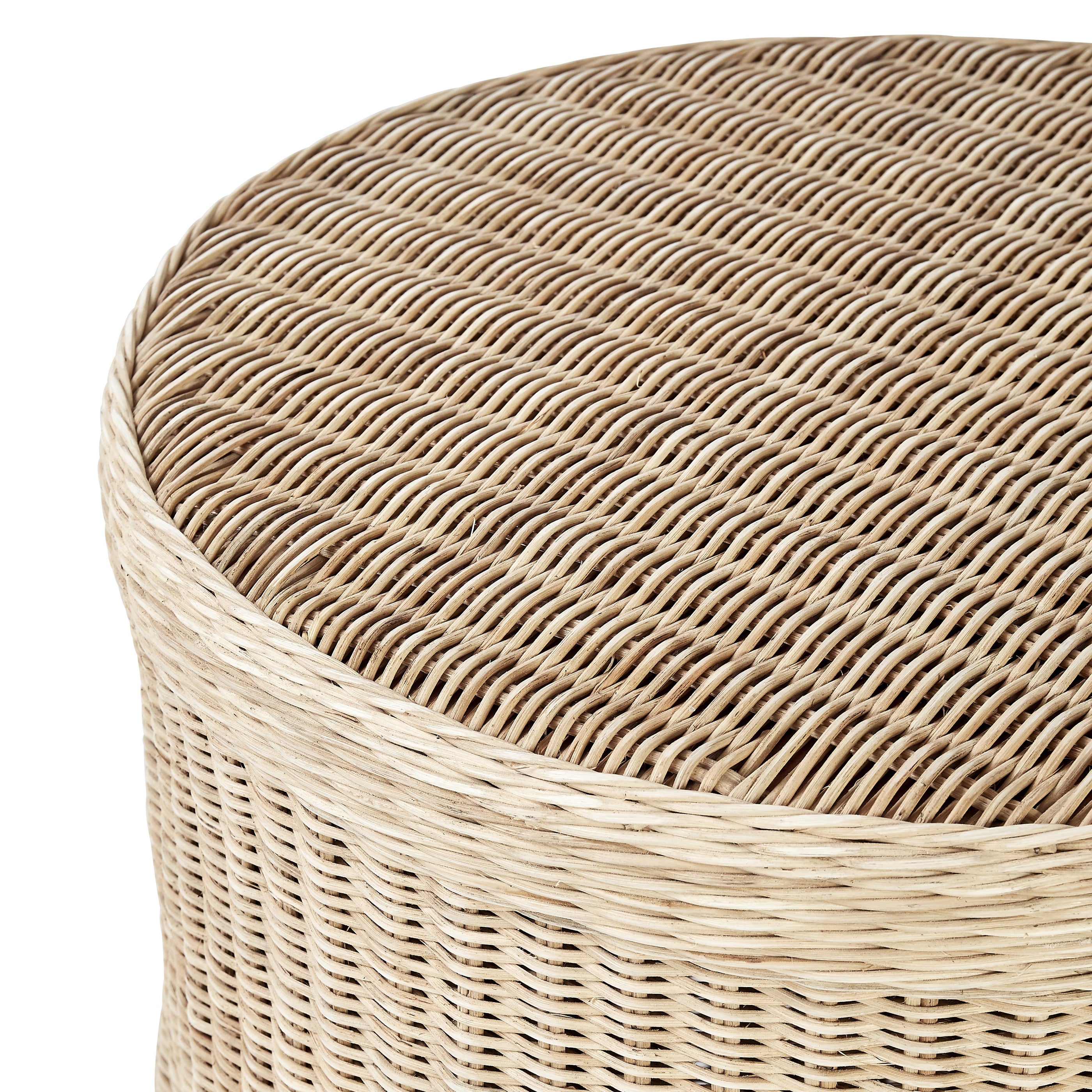Round Scallop Skirted Side Table