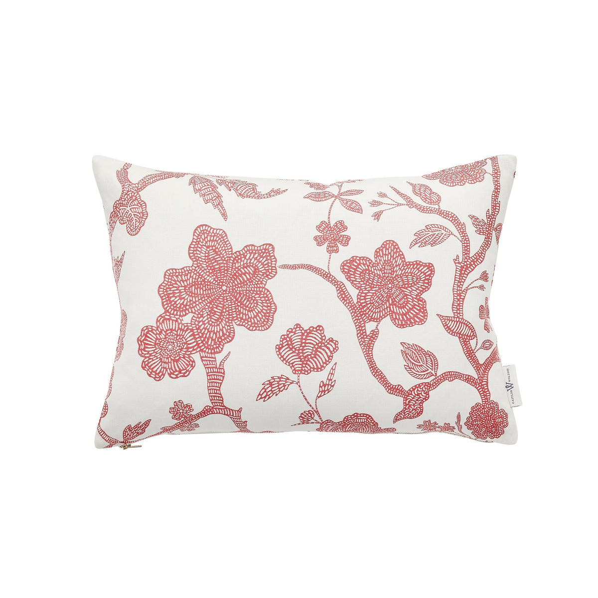 Pearl Street in Poppy Dotted Floral Print Pillow
