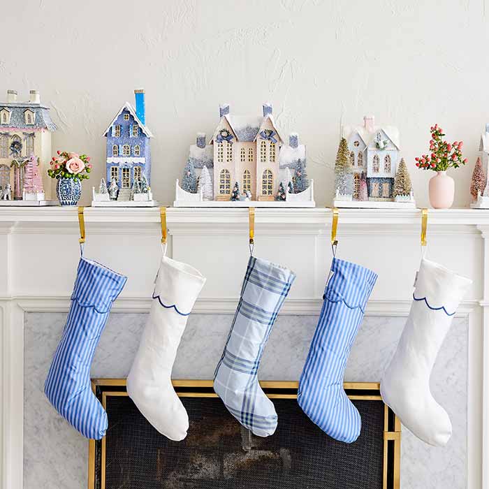 French Blue Scallop Stocking