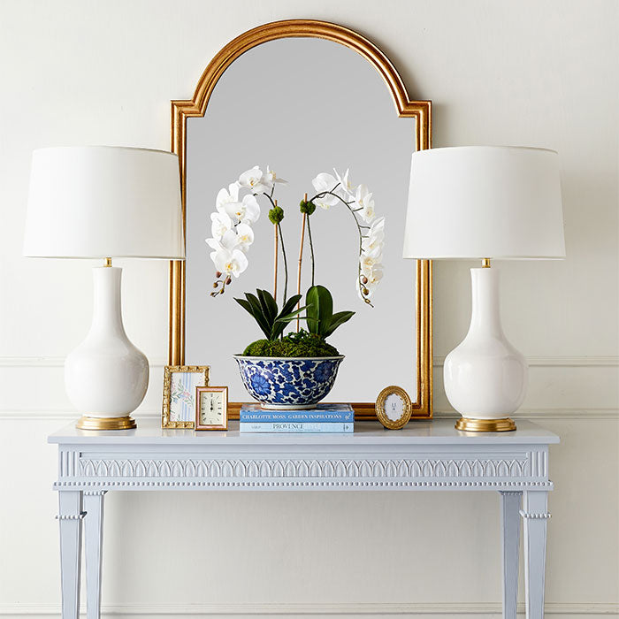 Gold Bridget Mirror on Table