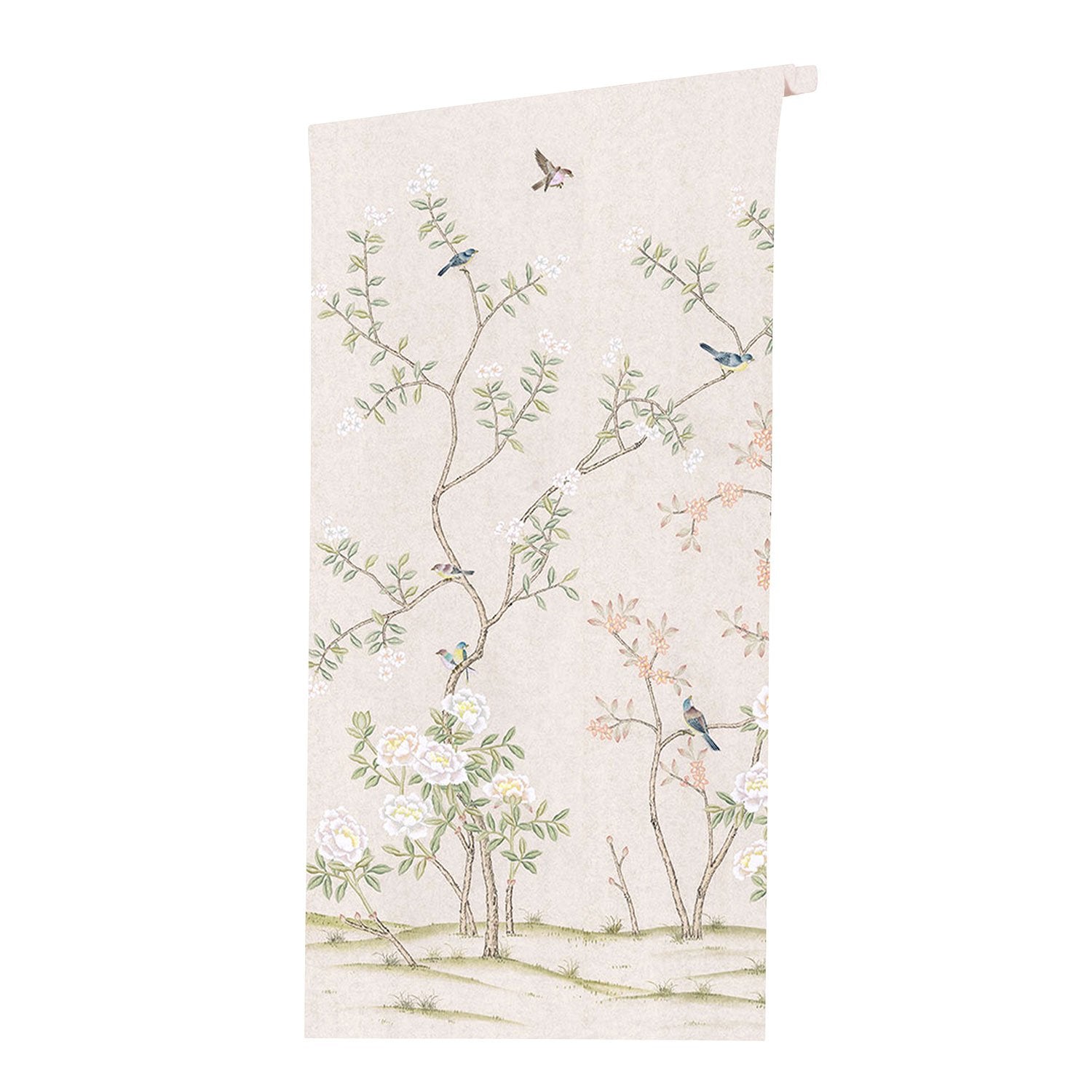 Abingdon Chinoiserie Wallpaper in Blush on Roll