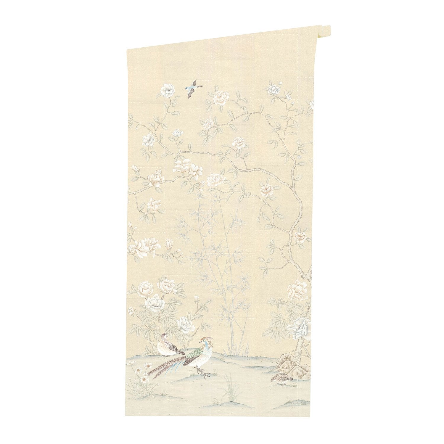 Vincennes in Cream Chinoiserie Wallpaper Mural on Roll