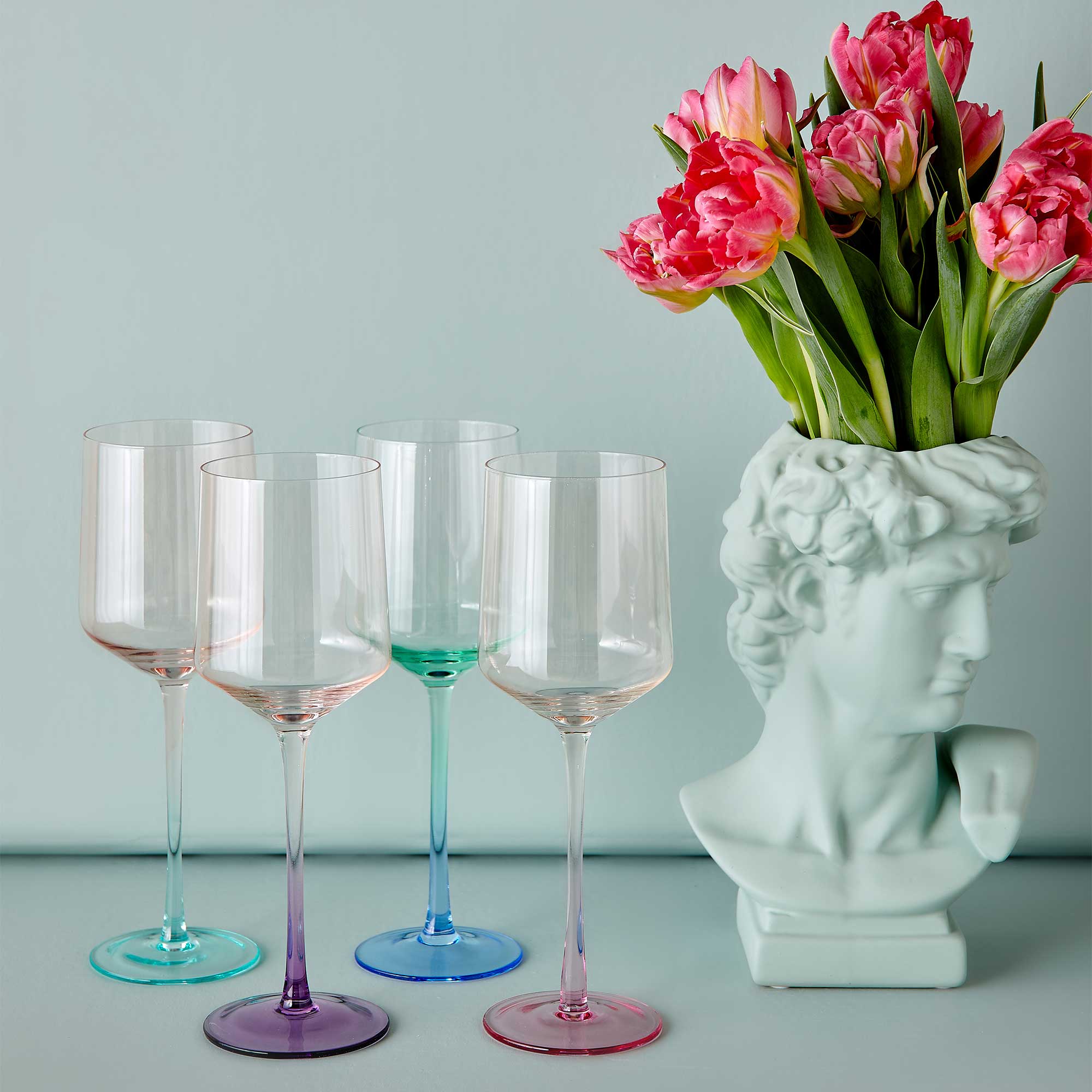 Multicolored Wine Glass Set