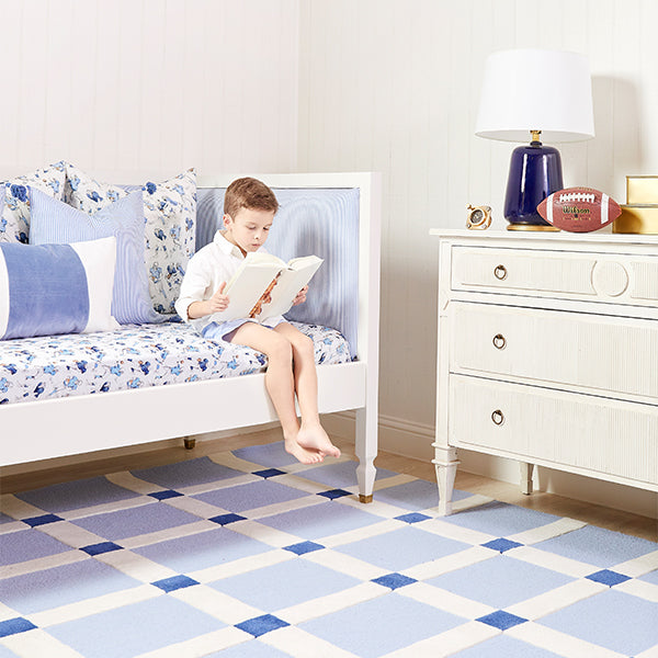 Berwick Sky Blue Rug in Kid's Bedroom