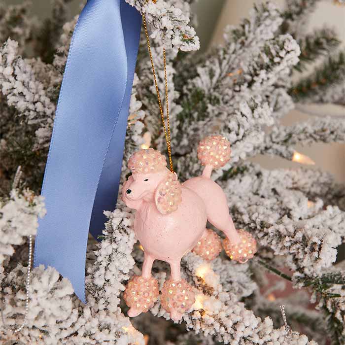 Beaded Poodle Ornament