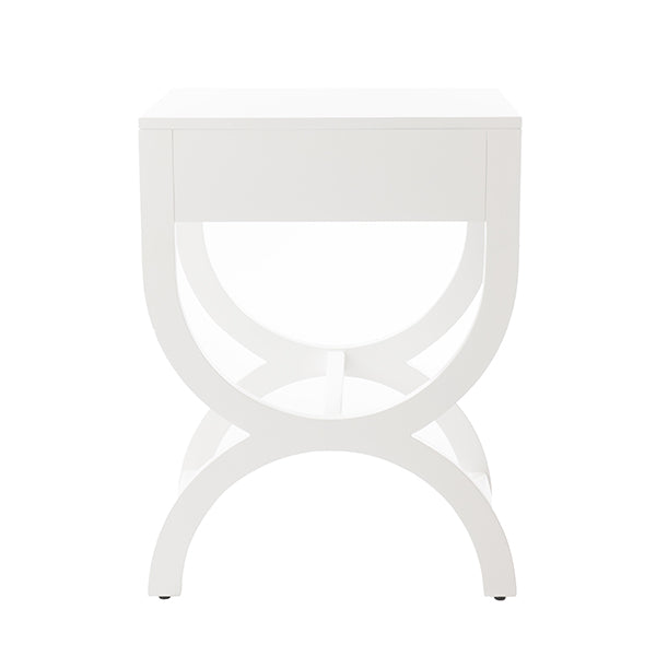 Back of Alexis End Table in White