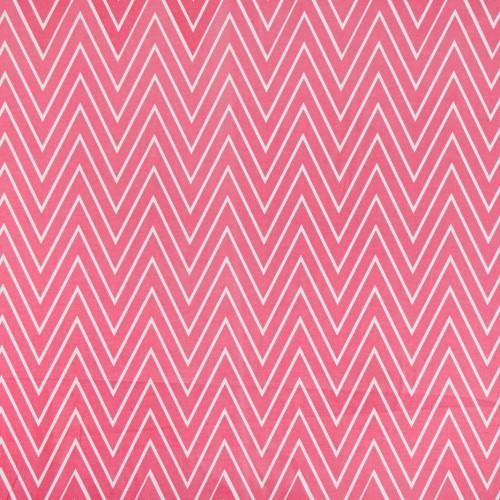 Pink Coral Tall Chevron Fabric